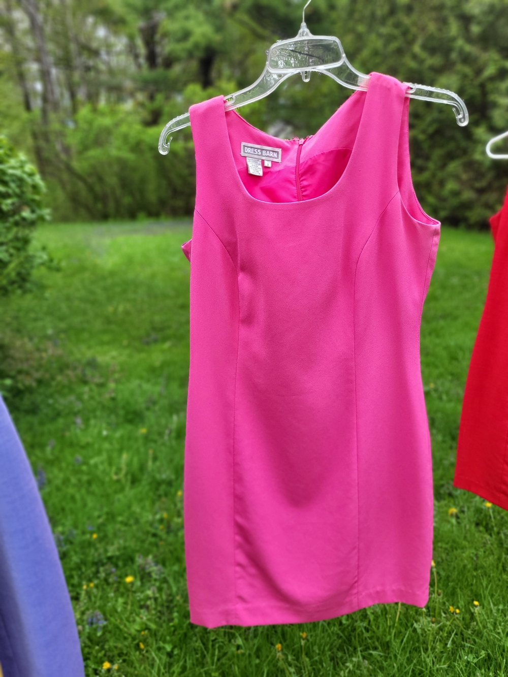 Dress Barn Bright Pink Sleeveless Shift Dress